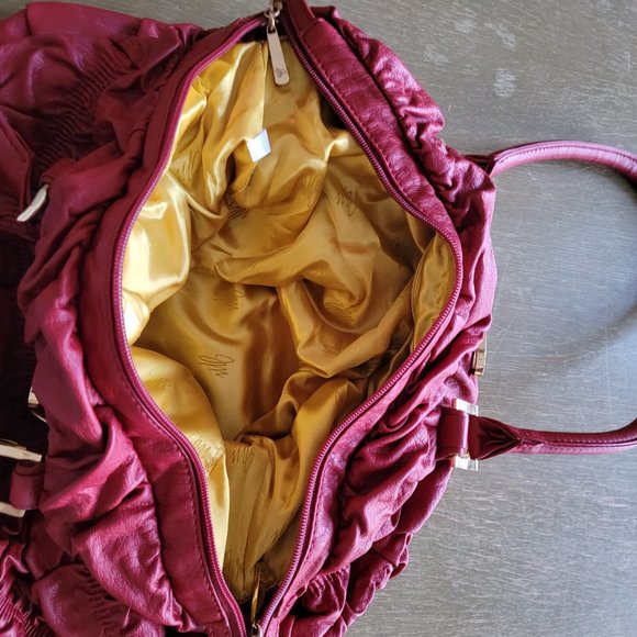 JM Collection New York RED Leather Bag - Picture 14 of 16